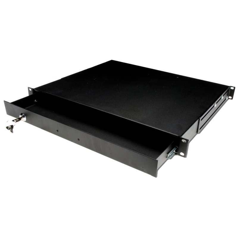 DIGITUS Tiroir clavier 19 pouces 1HE, gris clair, coulissant, verrouillable